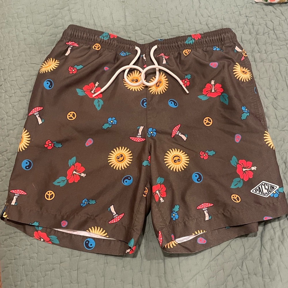 PacSun Recycled Fun Town 17" Swim Trunks